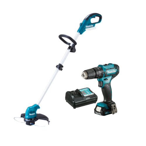 Parafusadeira de Impacto Hp333dwyx3 + Aparador de Grama Ur100dzx 12v Makita