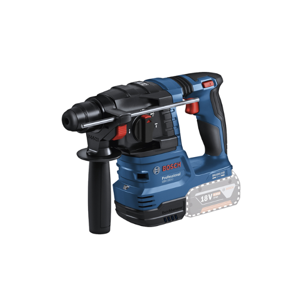 Kit Martelete Perfurador 18v 1.9J GBH 185-Li Bosch + Esmerilhadeira 5 18v Gws 18v-11S + 2 Baterias 18v 4.0 Ah + Carregador Gal18v-40 Bosch