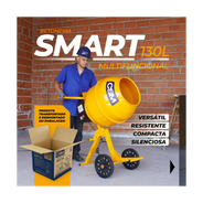 Betoneira para concreto smart desmontada 130L com motor mono 220v