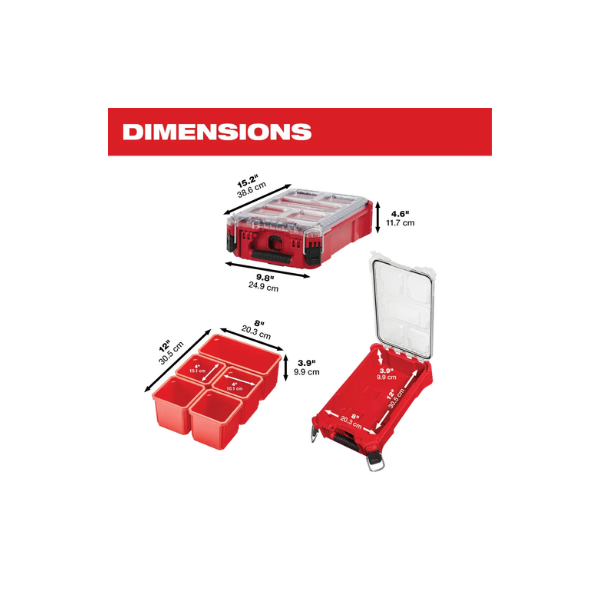 Caixa Organizadora Compacta Packout 48-22-8435 Milwaukee