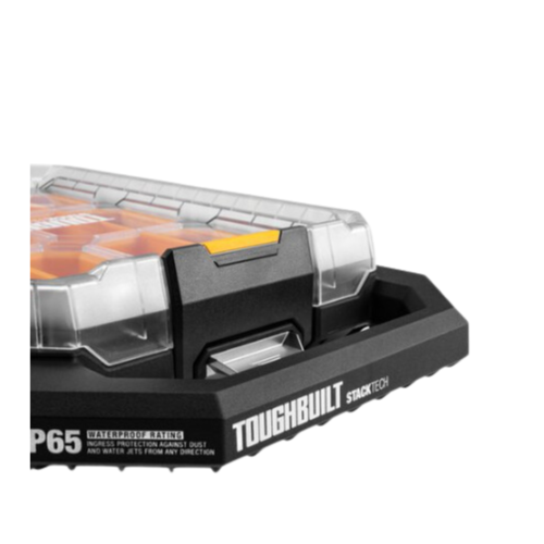 Caixa Organizadora Tampa Transparente Plástica Stacktech TB-B1-O-10C Toughbuilt