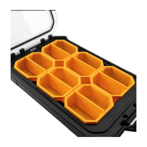 Caixa Organizadora Tampa Transparente Plástica Stacktech TB-B1-O-10C Toughbuilt