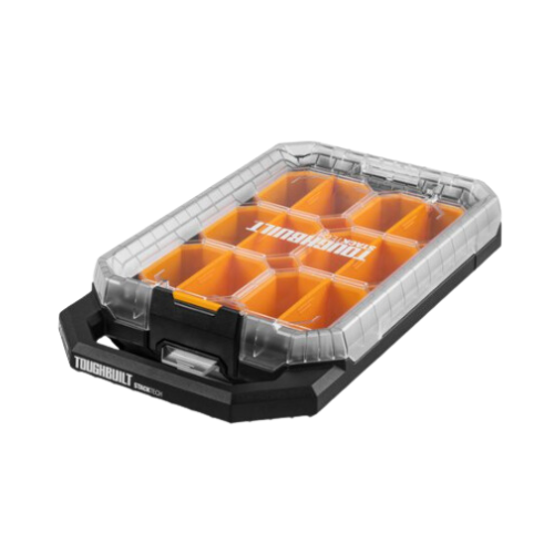 Caixa Organizadora Tampa Transparente Plástica Stacktech TB-B1-O-10C Toughbuilt