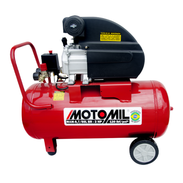 Motocompressor De Ar Mam-8,7/50L 2Hp Mono (B.P 120lb) Motomil