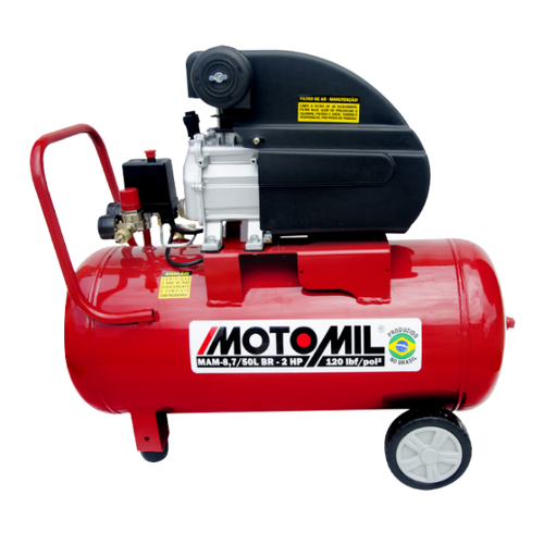 Motocompressor De Ar Mam-8,7/50L 2Hp Mono (B.P 120lb) Motomil