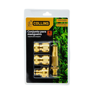 Conjunto Bico De Mangueira 1/2  4 Pçs Latão Collins