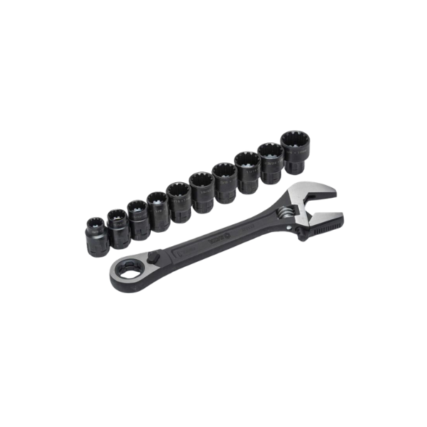Jogo Soquete Vortex X6 Com 11 Peça 10 a 19mm Com Chave 8" Sata
