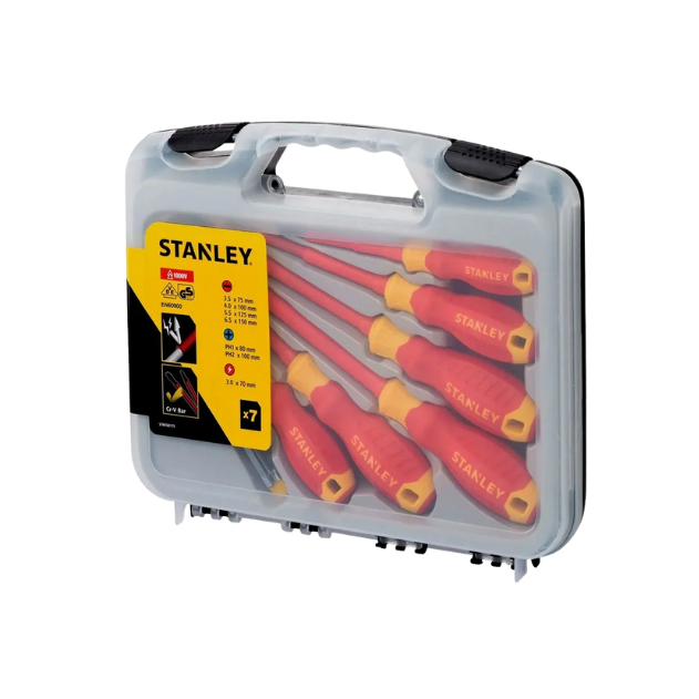 Jogo Chave Fenda e Phillips Isolada Stmt60175la Com 07 peças Stanley