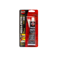 adesivo silicone neutro preto 60g mega 010005 alta temperatura gelfix