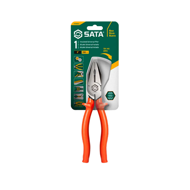 Alicate Universal 8 Laranja St700022l Sata
