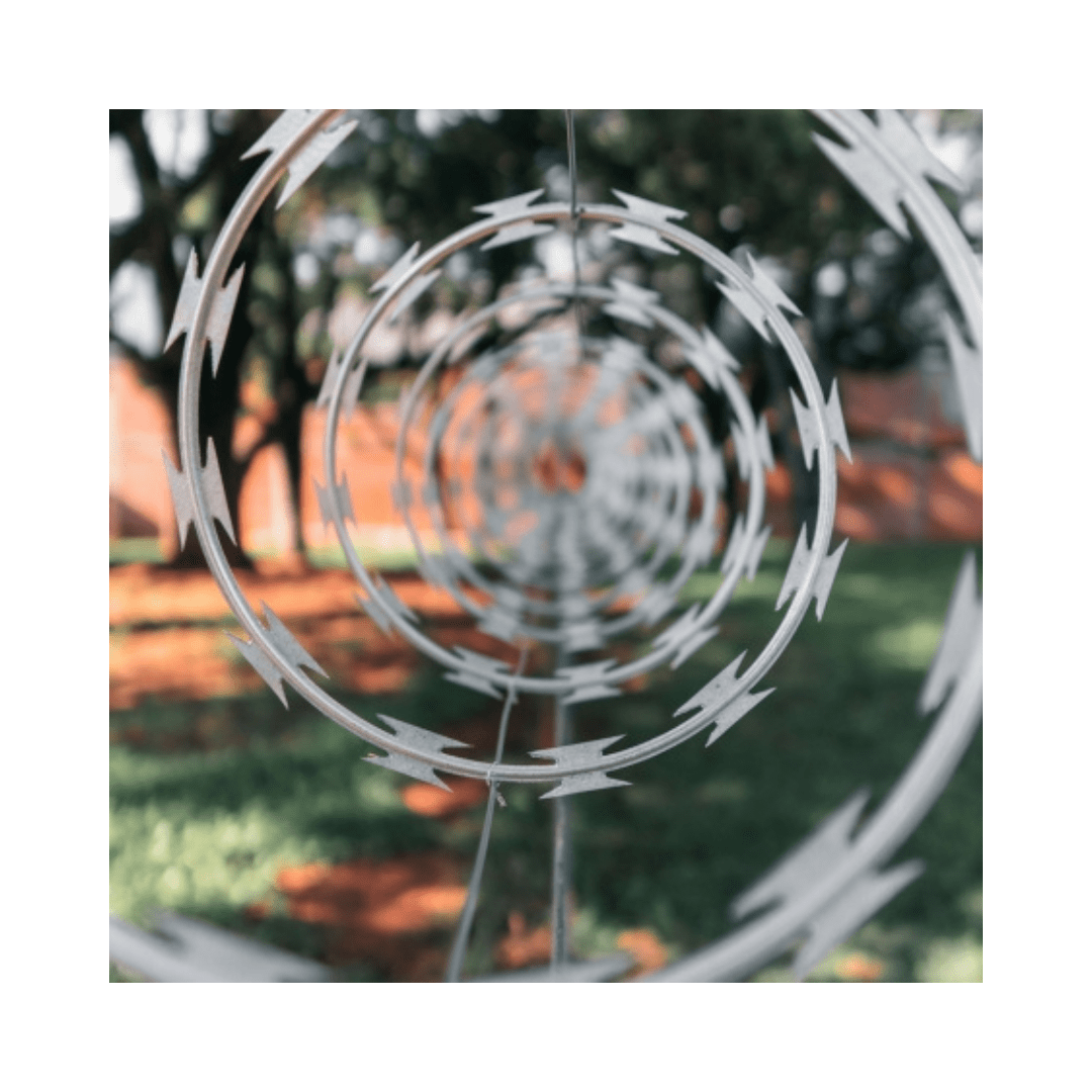 arame concertina tipo espiral galvanizado fogo 30cm 10 minasul