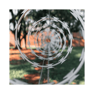 arame concertina tipo espiral galvanizado fogo 30cm 10 minasul