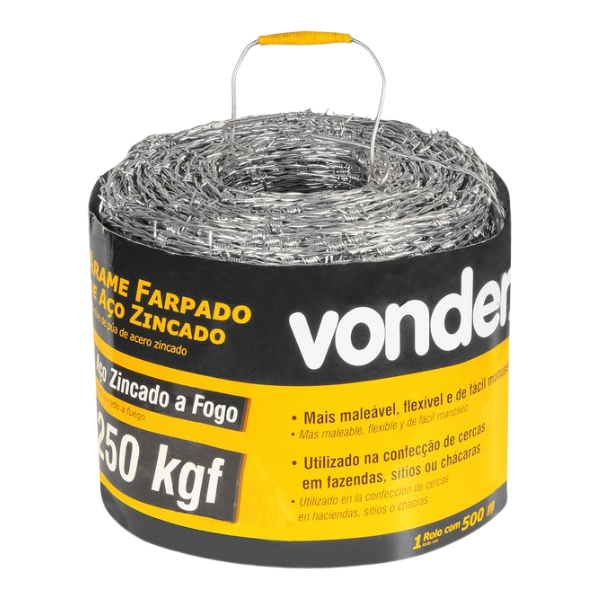 Arame Farpado 1 60Mm Com 500M Vonder