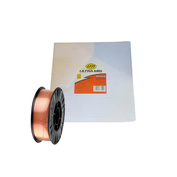 arame solda mig 0,80mm 5kg er70s6 mig com gas ultra mig