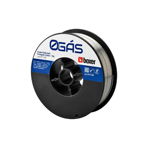 arame solda mig sem gas 0,8mm 1kg boxer