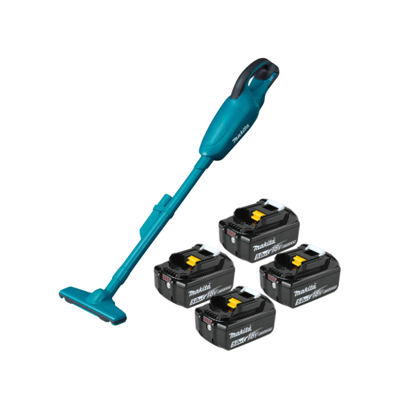 ASPIRADOR DE PO 18V DCL180Z4B COM 4 BAT 5AH BL1850B MAKITA