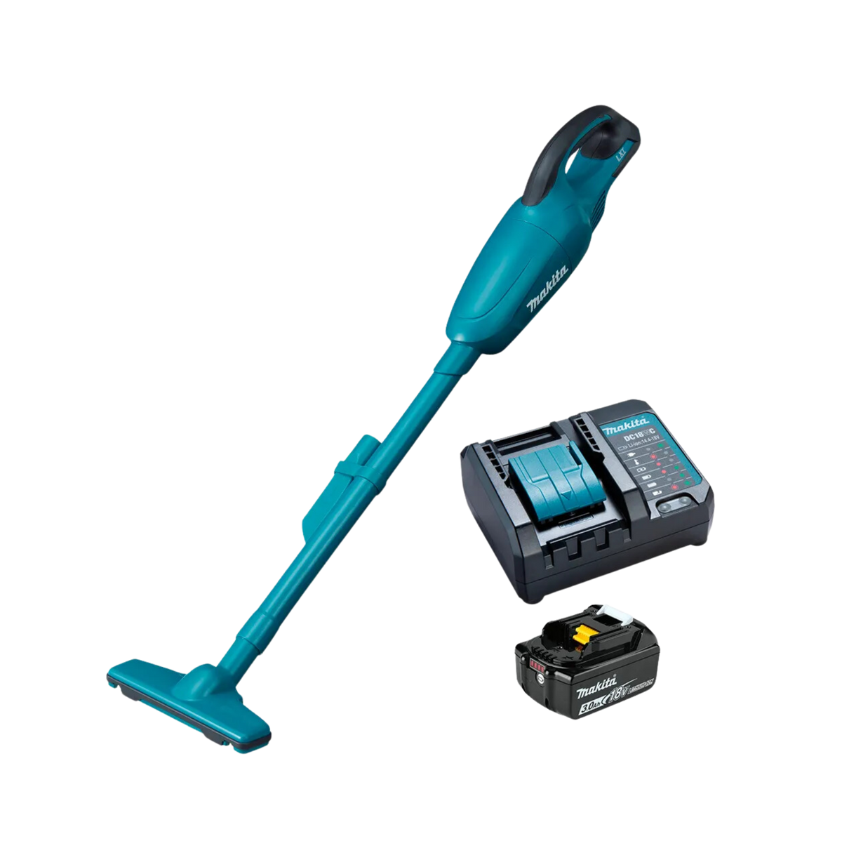 aspirador de po 18v dcl180zb com bateria bl1830b e carregador dc18wc makita