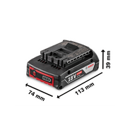 bateria recarregavel 18v 2ah bosch dimensoes