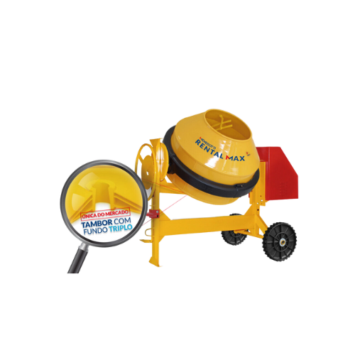 Betoneira Para Concreto Rental Max 400l Com Motor Mono Menegotti