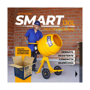 Betoneira para concreto smart desmontada 130L com motor mono 220v CSM