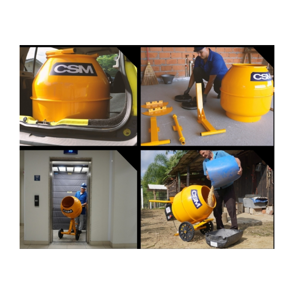Betoneira para concreto smart desmontada 130L com motor mono 220v CSM