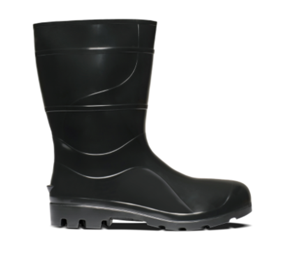 Bota De Segurança Pvc Com Cano Médio Forrado Crival Preto 38
