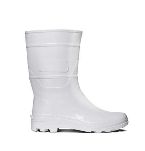 Bota De Segurança Pvc Com Cano Médio Forrado Crival Branco 43