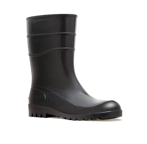 Bota Segurança Pvc Cano Médio C/ Forro Fujiwara Preto 44