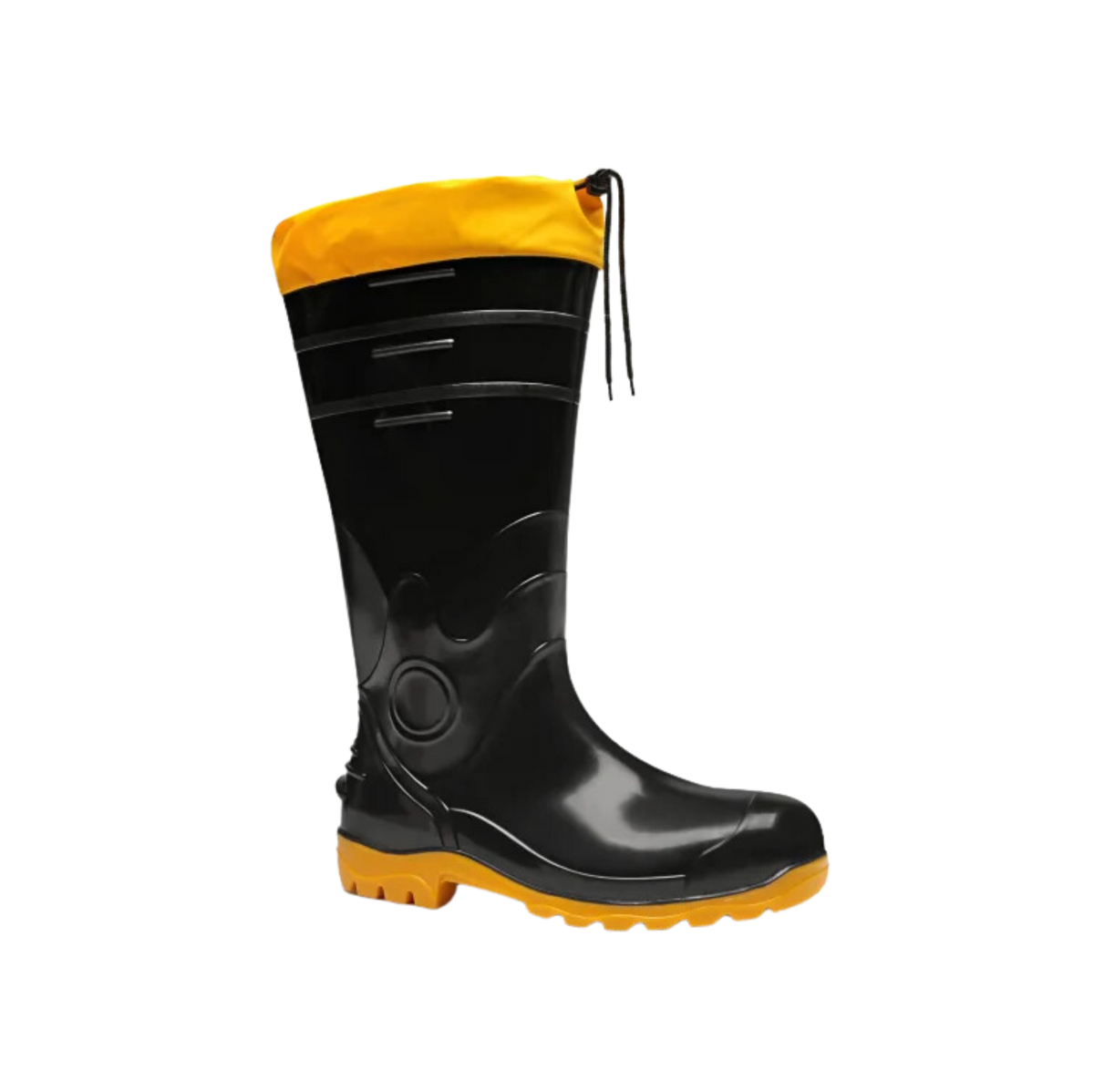 Bota Segurança Pvc Nº 39 Cano Extra Longo Pto Com Polaina Bracol 39