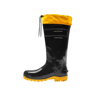 Bota Segurança Pvc Nº 43 Cano Extra Longo Pto Com Polaina Bracol 43