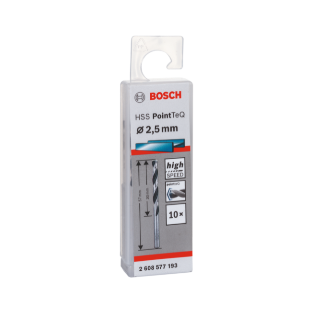 broca aco rapido 2,50mm profissional 10 pecas bosch