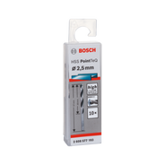 broca aco rapido 2,50mm profissional 10 pecas bosch
