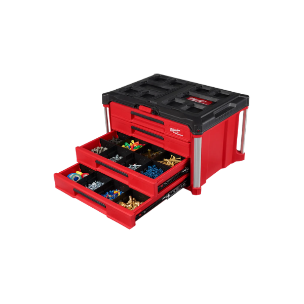 Caixa ferramenta com 4gavetas packout 48228444 milwaukee