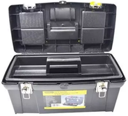 CAIXA FERRAMENTA PLAST BAND FECHO METAL PRETA REF 19013 STANLEY