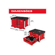 CAIXA FERRAMENTAS COM GAVETA TRIPLA PACKOUT 48228443 MILWAUKEE