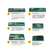 caixa ferramentas metalica com 3 gavetas 70 pecas st95104a706 sata