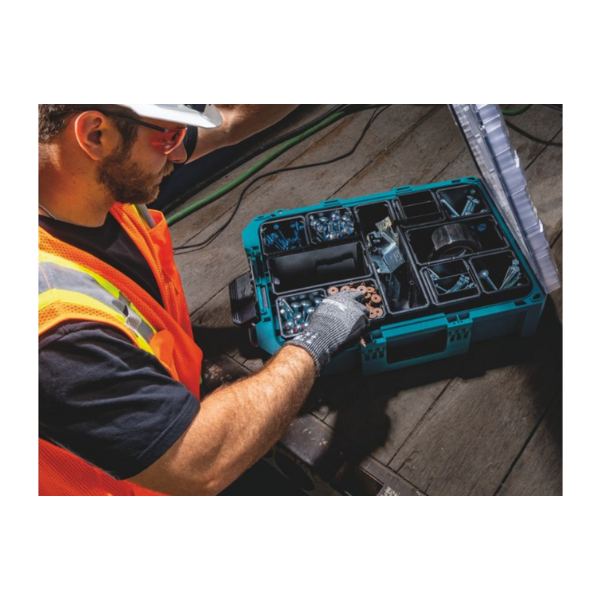 caixa organizadora maktrak com tampa transparente t90043 makita