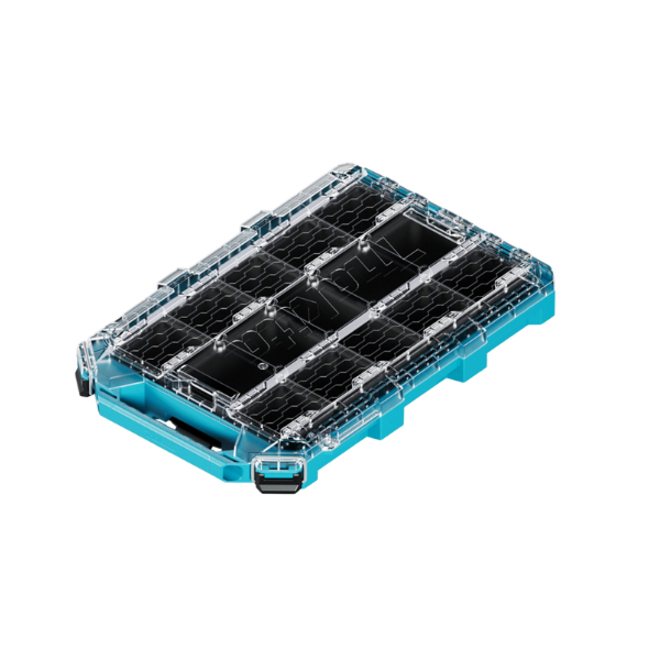 caixa organizadora maktrak com tampa transparente t90059 makita