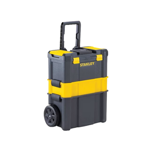 caixa organizadora plastica com rodas essential 3 em 1 stst18631 stanley