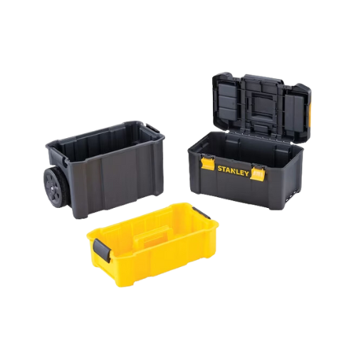 caixa organizadora plastica com rodas essential 3 em 1 stst18631 stanley