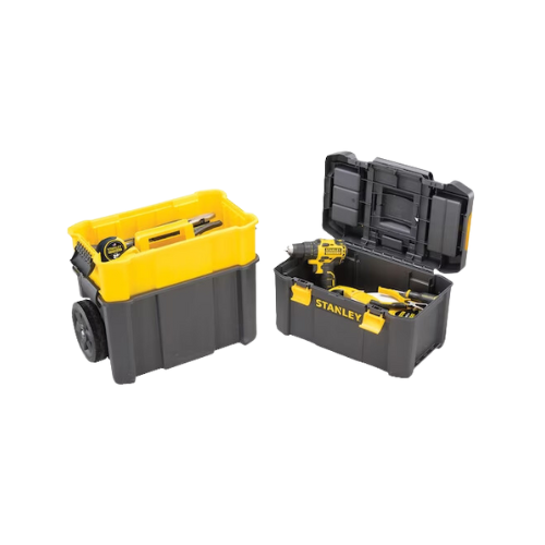 caixa organizadora plastica com rodas essential 3 em 1 stst18631 stanley