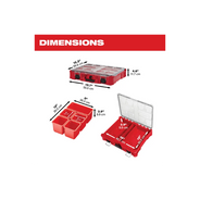 caixa organizadora tampa transp plast packout 48228430 milwaukee 538573
