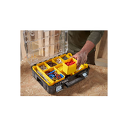 caixa organizadora tampa transparente plast pro stack fmst829671 stanley