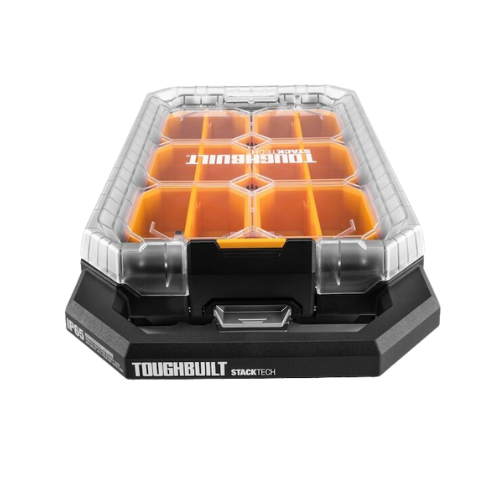 Caixa Organizadora Tampa Transparente Plástica Stacktech TBB1O10C Toughbuilt
