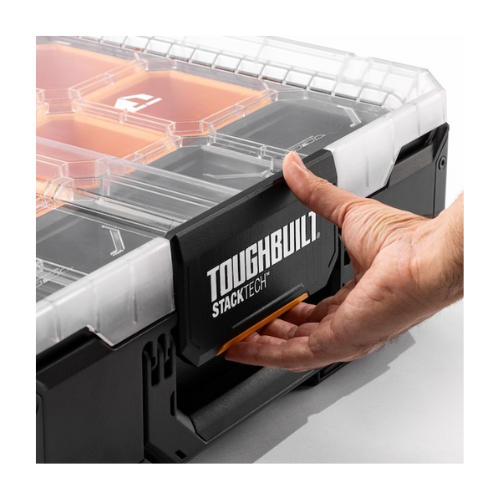 Caixa Organizadora Tampa Transparente Plástica Stacktech TBB1O30 Toughbuilt
