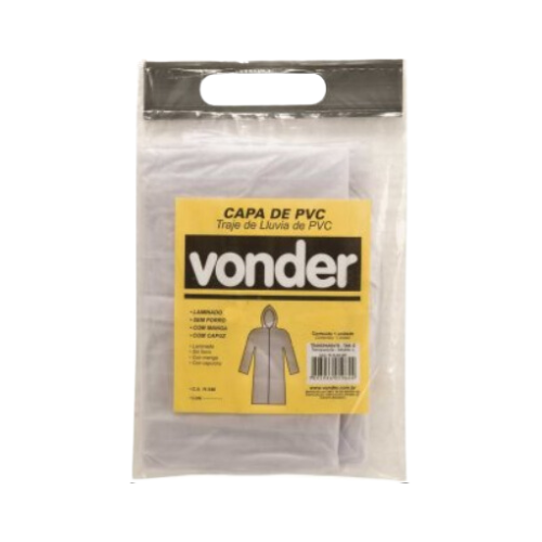 Capa De Chuva Manga Longa Transparente G Vonder
