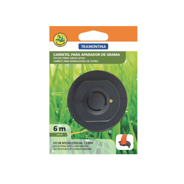 carretel cabecote de nylon para rocadeira 6 00 1 3mm tramontina 530197