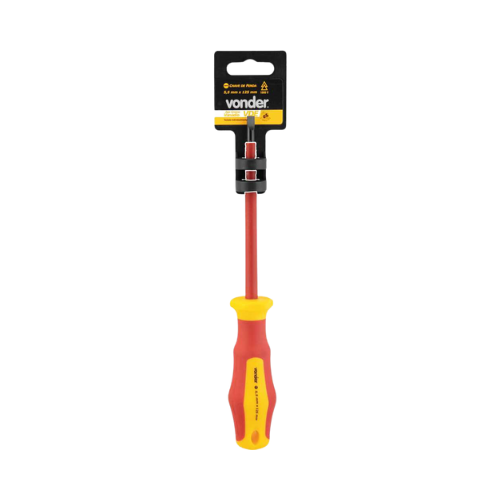 Chave De Fenda Isolada VDE Vermelha 5,5mm 7,32 X 5 125mm Vonder