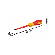 CHAVE POZIDRIV PZ 2 X 5 125MM ISOLADA VDE 1000V BOSCH
