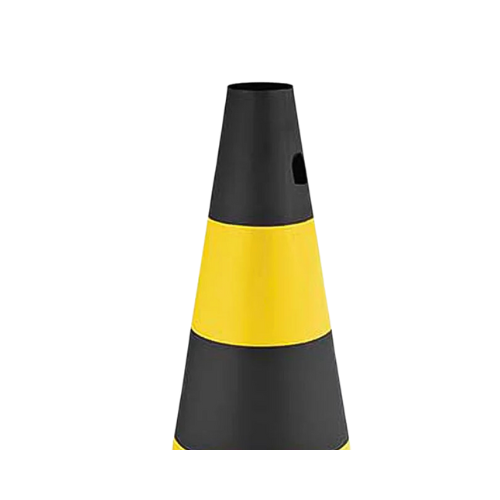 cone seguranca 50cm preto amarelo worker